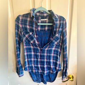 Kenneth Cole REACTION blue plaid tunic